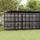 vidaXL Outdoor-Hundezwinger mit Dach 14,75 m2 Stahl Schwarz