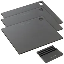 Rosenstein & Söhne 3er-Set Holzfaser-Schneidebretter mit Ständer, 30 x 23,5 x 0,6 cm