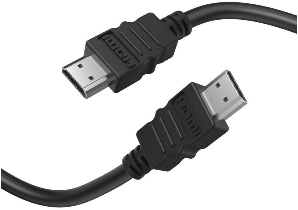 Hama 3m High-Speed HDMI-Kabel Anschluss-Kabel Video-Kabel, HDMI, (300 cm), 3D HD-TV Full-HD TV 1080p PC schwarz