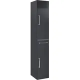 OPTIFIT Ava Hochschrank 30 x 179 x 35 cm Grau Metall/MDF