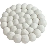 Pasdrucn 40cm Sitzkissen Rund, Weich Dicker Stuhlkissen Cozy, Sitzkissen Stuhl Rund, Bodenkissen Rund Sitzpolster Stuhlauflage, Stuhlkissen 40x40cm, Sitzkissen Boden, Sitzkissen Kinder (Weiß)