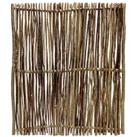 Haselnusszaun Sichtschutz 180x180cm - Natur Sichtschutzzaun aus Haselnuss Holz 1,8m x 1,8m