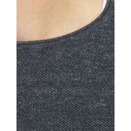 JACK & JONES Hill Knit Crew Pullover Dark Grey Melange XL