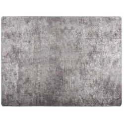 vidaXL Teppich Waschbar Grau 400x300 cm Rutschfest