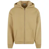 URBAN CLASSICS Fluffy Reißverschlusspullover Union Beige 5XL