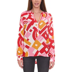 Aniston CASUAL Damen modische Sommer-Bluse mit Allover-Muster 39002864 Bunt - 34