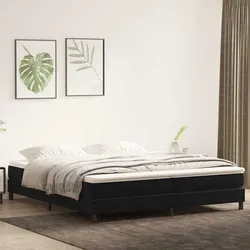 Boxspringbett ohne Matratze Schwarz 200x210 cm Samt