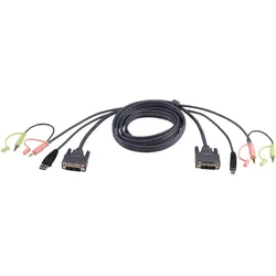 ATEN 2L-7D02UD - Video- / USB- / Audio-Kabel - USB, mini-phone stereo 3.5 mm, DV