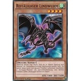 SR02-DE010 - Rotäugiger Lindwurm - Common - DE - im Set mit Ultrapro Toploader - Yugioh