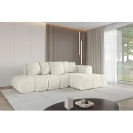 altdecor Ecksofa Cord 4-Sitzer Creme