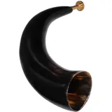 Ciieeo Viking Horn aus Natürlichem Ochsenhorn Authentisches Signalhorn mit Kraftvollem Klang Handgefertigt für Cosplay Western Wikingerkostüme für Rollenspiele und Outdoor feiern