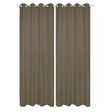 HOMEbasics Home WOHNIDEEN Vorhang 53350 Ösenschal doppelpack Atlantik blickdicht, 235x140 cm (2 St), Ösen, blickdicht, 100% Polyester grau