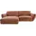 BeType Ecksofa "Be Type Be Chilled, Mega Sofa, Bezug: hochwertiges Anilinleder, L-Form", braun (cognac), B:260cm H:85cm T:180cm, AnilinLEDER Pallino gewachst (echtes Rindsleder) Das von südamerikanischen Rindern stammende Anilinleder wird in Fässern gefärbt.