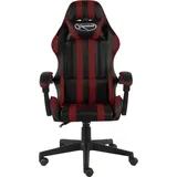 vidaXL Gaming Chair Schwarz und Weinrot Kunstleder (20525)