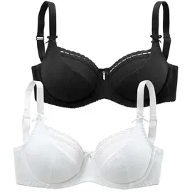 PETITE FLEUR Bügel-BH Damen weiß+schwarz Gr.90B