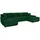 Sofnet Wohnlandschaft mit Schlaffunktion Faris U-Form - Couch, Schlafsofa mit Bettkasten, Couchgranitur mit Bettfunktion, Big Sofa, Bettsofa (Grün (Kronos 19))