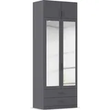 Rauch Wäscheschrank GAMMA 91 x 248 x 54 cm Grau