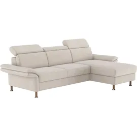 Home Affaire Ecksofa HOME AFFAIRE "Calypso L-Form", beige (linen), B:260cm H:85cm T:172cm, 100% Polyester, Sofas, Ecksofa, mit motorischen Funktionen im Sofa und Recamiere