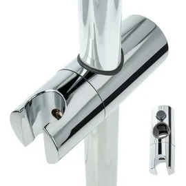 tecuro - Gleiter Schieber Brausehalter für Wandstange 22 mm verchromt,