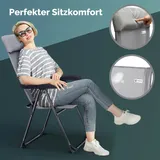 CASARIA Gartenstühle Set 7-fach Verstellbar Alu Klappbar
