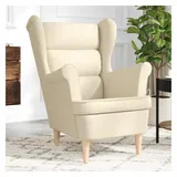 vidaXL Sessel Creme 74 x 84 x 100 cm Stoff
