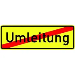 VKZ.457.2, 1050x350mm Ende der Umleitung RAL-Gütezeichen Folie RA2