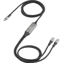 Renkforce USB-C® Y-Kabel USB 2.0 USB-C® Stecker 1.50m Schwarz RF-6721084