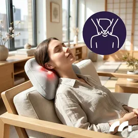 Maltec Nackenmassagegerät Massagekissen Beige