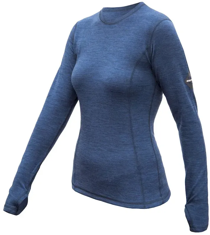 Damen-Funktionsshirt Sensor Merino Bold langärmelig Größe: M /  blau