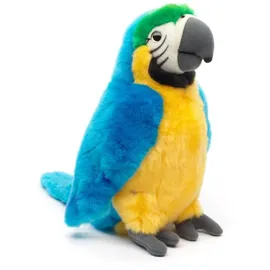 Uni-Toys - Papagei (blau) - 28 cm (Höhe) - Plüsch-Vogel - Plüschtier, Kuscheltier