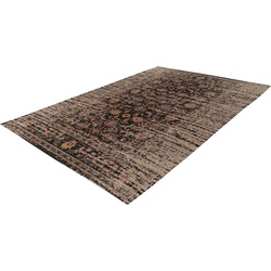 Teppich Charme 225, Padiro, rechteckig, Höhe: 5 mm, Chenille Flachgewebe im Vintage Stil bunt|rot 80 cm x 150 cm x 5 mm