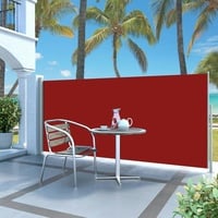 vidaXL Ausziehbare Seitenmarkise 140 x 300 cm rot 45356