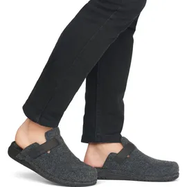 Rieker Pantoffel mit Klettriemchen Gr. 41, grau Herren Schuhe Stoffschuhe