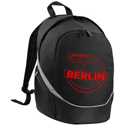 multifanshop Rucksack - Berlin rot - Meine Fankurve - Druck rot - Tasche