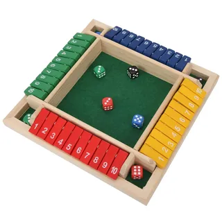 Boxwizard Deluxe Shut The Box Das beliebte Würfelspiel aus Holz Würfelspiel Mathespiel Holzbrett Pub Bar Party Familie Eltern Interaktives Spiel