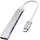 PremiumCord ​​​​USB-C auf 4X USB A, Datenübertragung 3.2 Gen1 5Gbit/s, Typ-C Stecker, Laden von 5V, für PCs, Laptops, Tastaturen, Mäuse, SSDs, Metallgehäuse, Länge: 15 cm