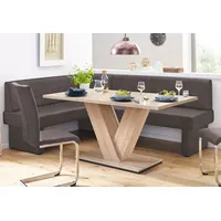 Home Affaire Eckbank Nils, Sitz und Rücken gepolstert, verschiedene Qualitäten braun Sitzbänke, 30821558-0 B/H/T: 222 cm x 89 cm x 162 cm