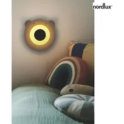 Nordlux Kinderzimmerleuchte BRUNA BEAR Wandleuchte, E14, IP20, braun NORD-2312951018