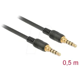 DeLock 85592 Audio Verbindungskabel [1x Klinkenstecker 3.5mm Schwarz