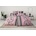 Polycotton recycelt rosa/grau 155 x 220 cm + 80 x 80 cm
