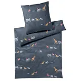 ELEGANTE Parade Mako-Satin Blau 155 x 220 cm + 2 x 80 x 80 cm