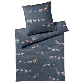 ELEGANTE Parade Mako-Satin Blau 155 x 220 cm + 2 x 80 x 80 cm