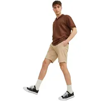 JACK & JONES Chino Shorts Fury in beigem Dune-XL