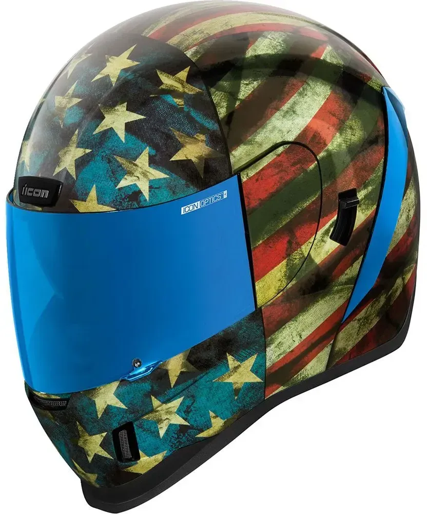 Icon AirformTM Old Glory Integralhelm - Blue / White / Red - XL