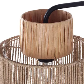 Beliani Wandlampe 2er Set JAMMA Papierschnur Naturfarben