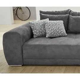 luma-home schönes für dein zuhause luma-home Big-Sofa, Grau Textil, 4-Sitzer, Füllung: Polyurethan (Pur), einzeln stellbar,Rechteckig, 306x86x134 cm, Wohnzimmer, Sofas / Couches, Sofas, Bigsofas
