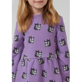 s.Oliver Thermofleece-Kleid mit All-over-Print - lila - 92