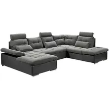 ed exciting design Wohnlandschaft Polyester 5-Sitzer Grau