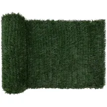 vidaXL Künstlicher Zaun 1 x 400 cm Dunkelgrün Stahl