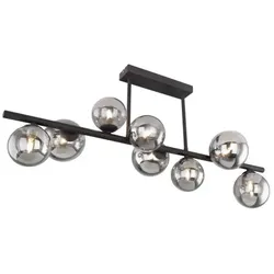 Globo 56133-9D LED Deckenleuchte Riha 9x3W | 720lm | G9 | 3000K - Schwarz, Rauch